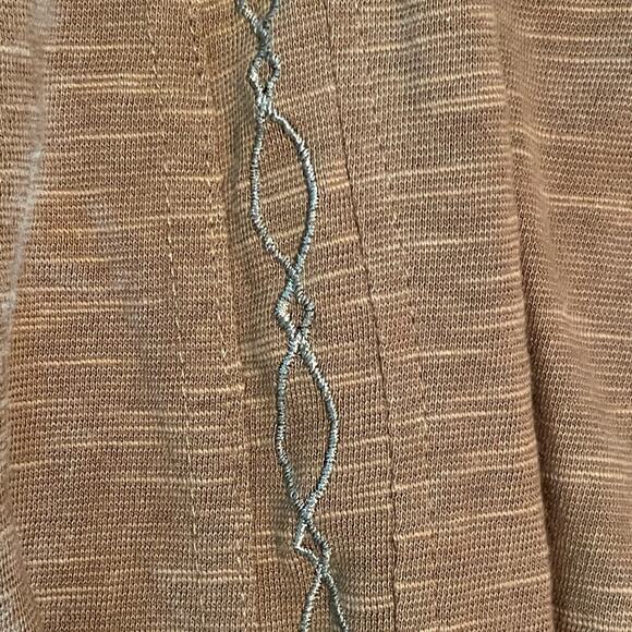 Free People Hand Me Down Moss Embroidered Collar Top M/L - Picture 9 of 13